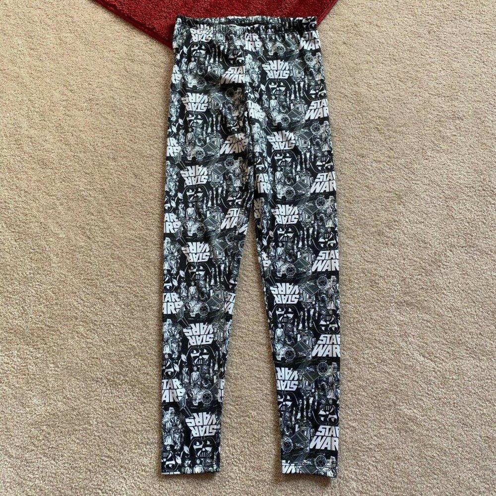 Star Wars XS Black Gray White Character Leggings